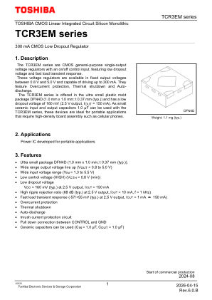 TCR3EM11A datasheet cover page
