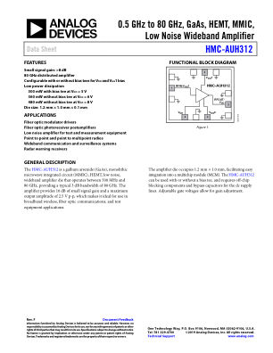 HMC-AUH312 数据手册首页