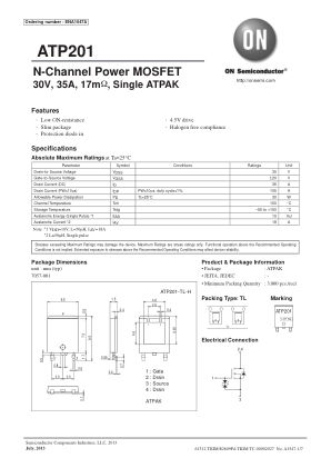 ATP201 datasheet cover page