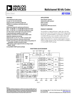 AD1836A 数据手册首页