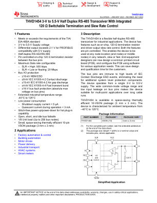 THVD1454 datasheet cover page