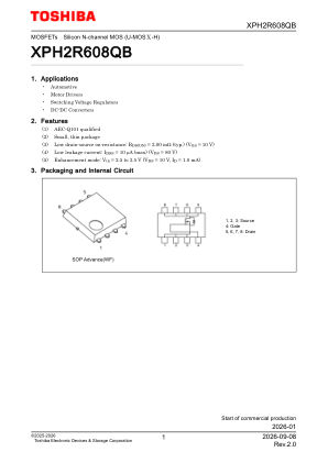 XPH2R608QB 数据手册首页