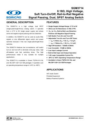 SGM3714 datasheet cover page