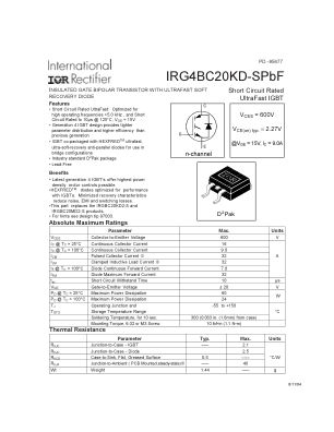 IRG4BC20KD-S datasheet cover page