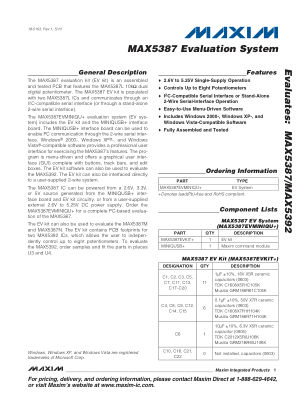 MAX5387EVMINIQU datasheet cover page