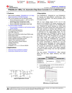 TPS62067-Q1 datasheet cover page