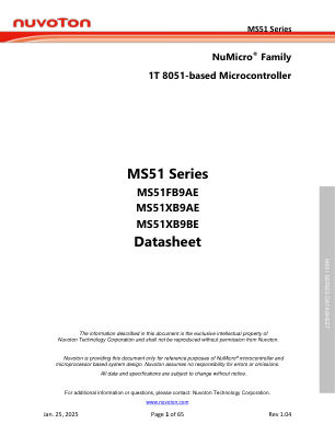 MS51FB9AE datasheet cover page
