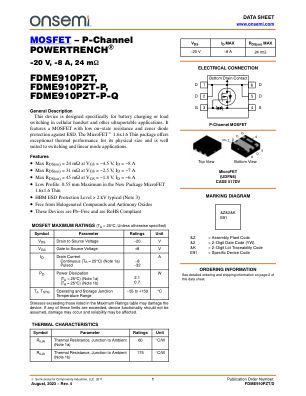 FDME910PZT 数据手册首页