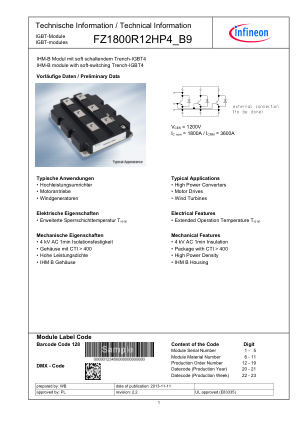 FZ1800R12HP4-B9 datasheet cover page
