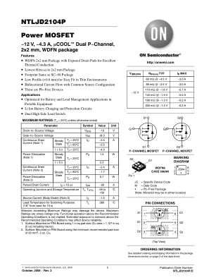 NTLJD2104P datasheet cover page