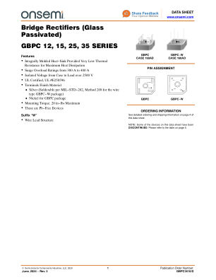GBPC3510 datasheet cover page