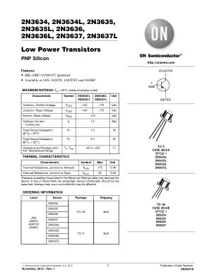 2N3637 datasheet cover page
