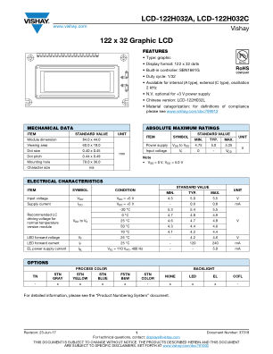 LCD122H32AC 数据手册首页