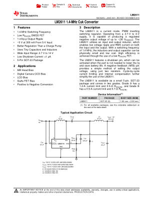 LM2611 datasheet cover page