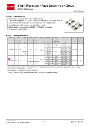 UCR18CEVPJL 数据手册首页