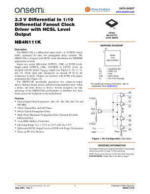 NB4N111K datasheet cover page