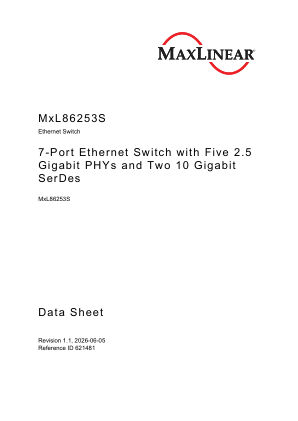 MXL86253S datasheet cover page