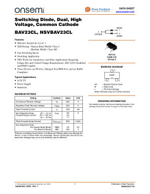 BAV23CLT1 数据手册首页