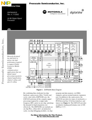 DSP56305 datasheet cover page