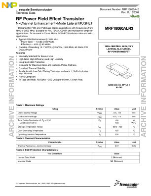 MRF18060A-2 数据手册首页