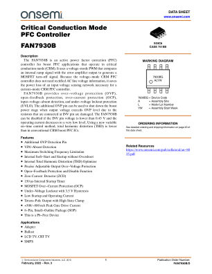 FAN7930B 数据手册首页