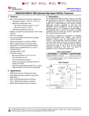 SN65HVDA1040B-Q1 datasheet cover page