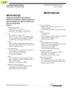 MCF51QU128 数据手册首页