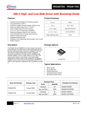 IRS2807DS datasheet cover page