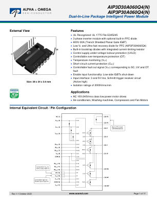 AIP3D30A060Q4 数据手册首页