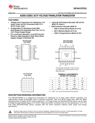 SN74AVC6T622 数据手册首页