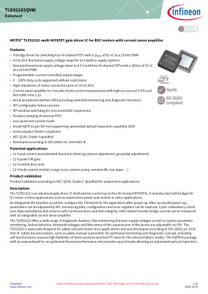 TLE92102QVW datasheet cover page