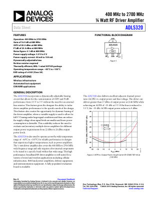 ADL5320 datasheet cover page