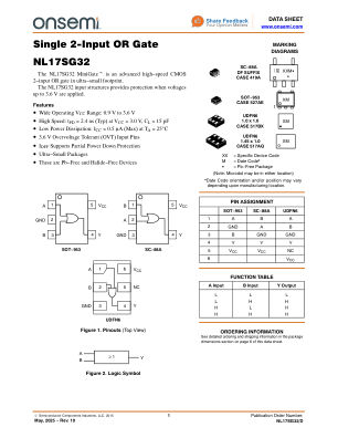 NL17SG32 datasheet cover page