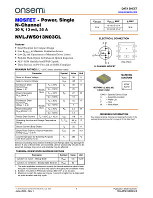 NVLJWS013N03CL 数据手册首页