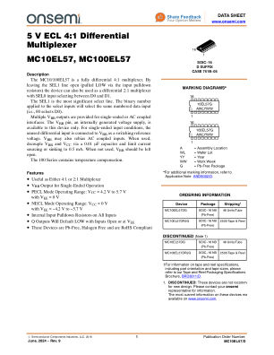 MC10EL57 数据手册首页
