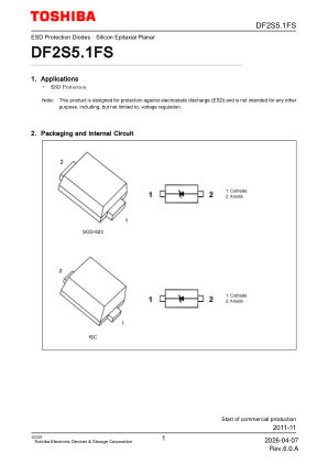 DF2S5.1FS datasheet cover page