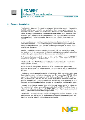 PCA9641 datasheet cover page