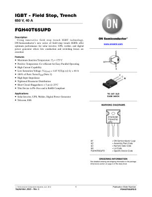 FGH40T65UPD datasheet cover page