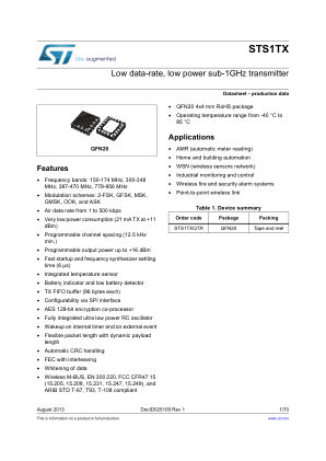 STS1TX 数据手册首页