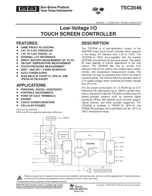 TSC2046 datasheet cover page