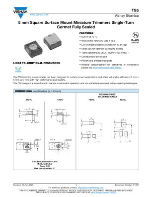 TS5 datasheet cover page