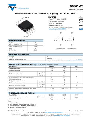 SQ4940AEY datasheet cover page