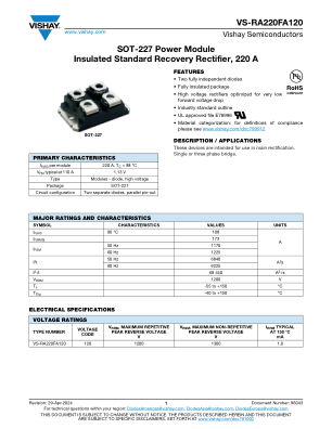 VS-RA220FA120 数据手册首页