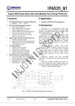 IP6520 datasheet cover page