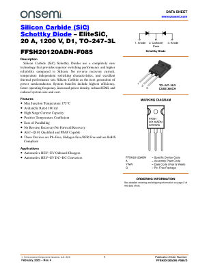 FFSH20120ADN-F085 datasheet cover page