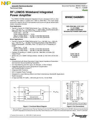 MW6IC1940N-2 数据手册首页