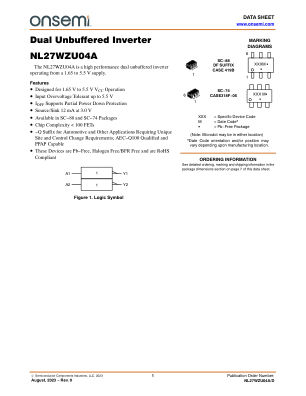 NL27WZU04A 数据手册首页