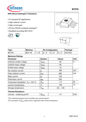 BCP49 datasheet cover page
