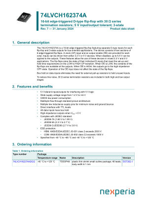 74LVCH162374ADGG datasheet cover page