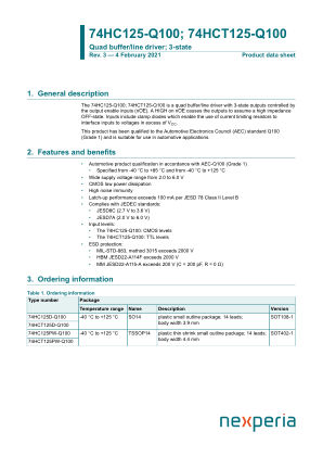 74HCT125D-Q100118 datasheet cover page